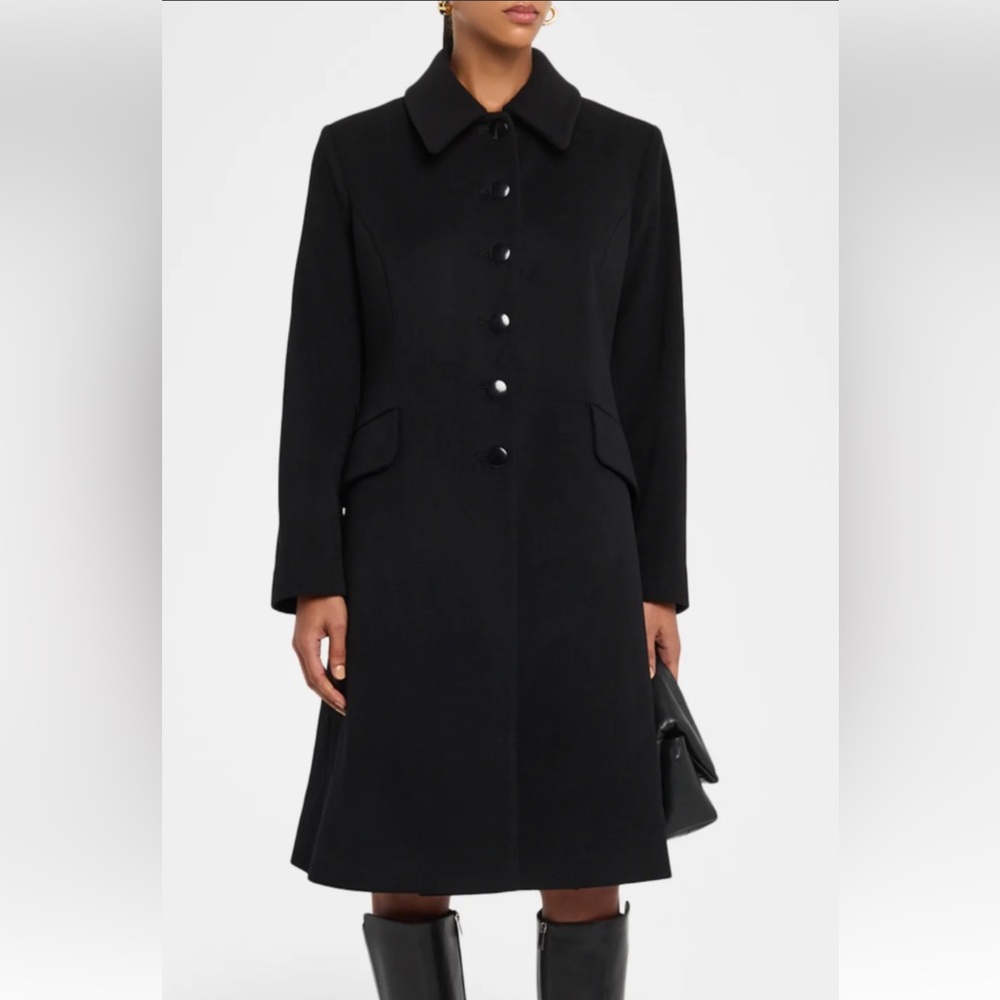 J. Crew Wool blend Classic Black Pea Coat